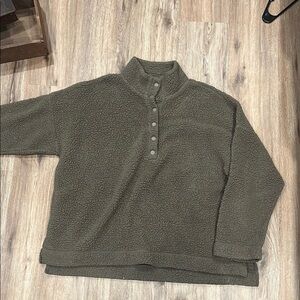 Olive Green Fleece Sweater